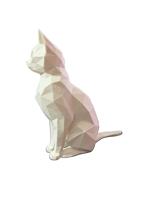 Geometrisch Kattenbeeld – Moderne 3D Decoratie