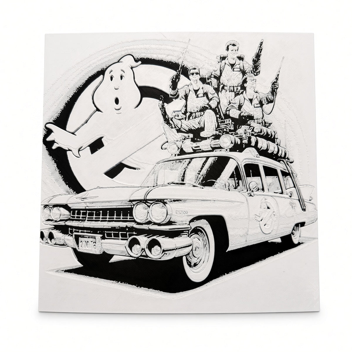 Ghostbusters – HueForge painting | 3D-geprint wandstuk