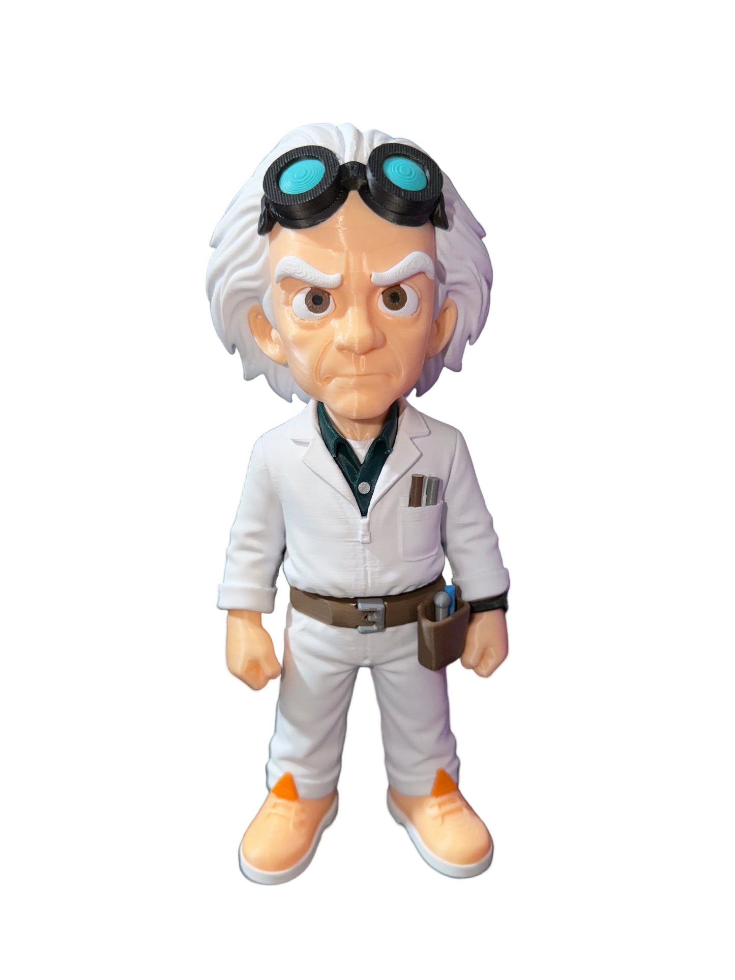 Emmett Brown‑Style Scientist Figurine – Back to the Future