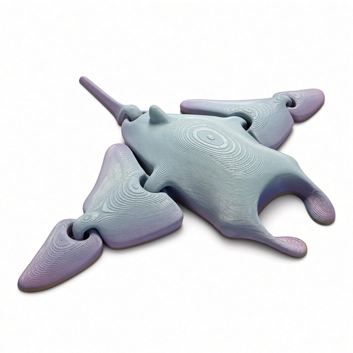 Flexibele manta / rog – 3D-geprint gearticuleerd figuur | Fidget & desk pet