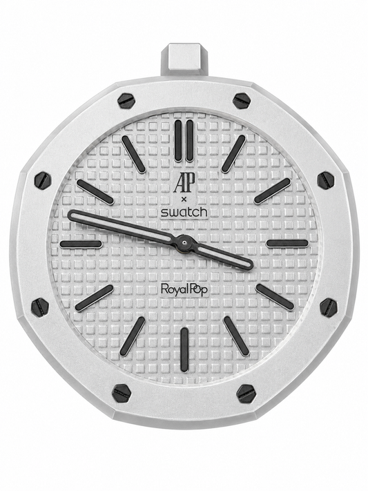 AP x Swatch Royal Pop Silver Shadow Custom Color - Wall Clock