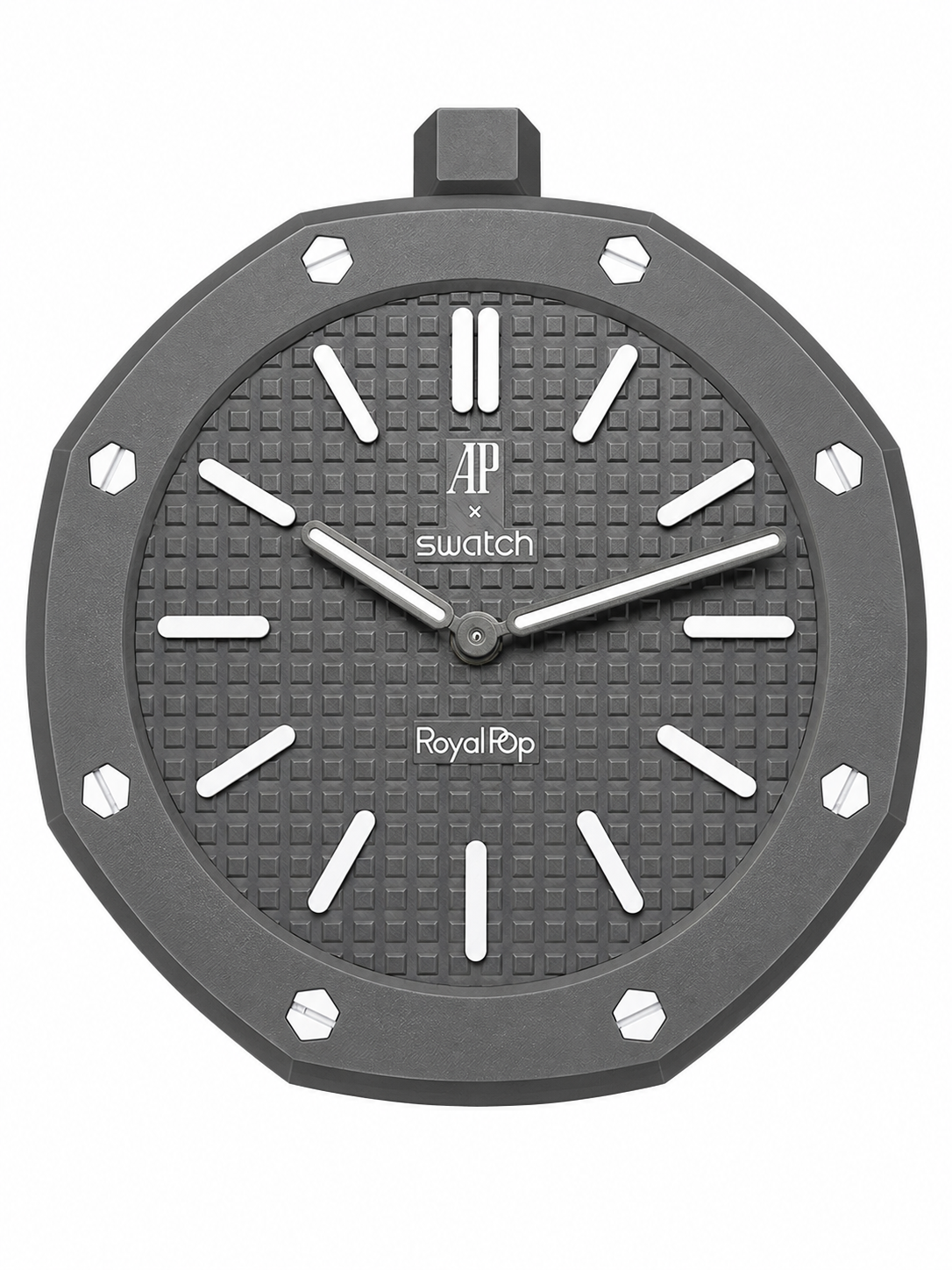 AP x Swatch Royal Pop Grey Noir Custom Color - Wandklok