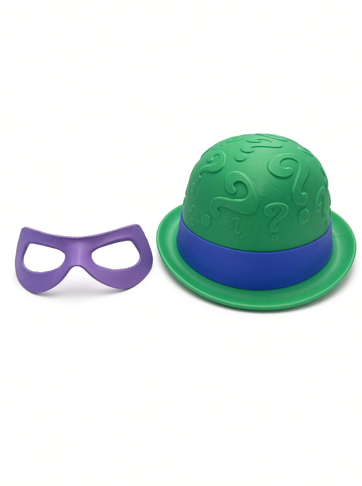 Riddler hoed en masker – 3D-geprint cosplay-set