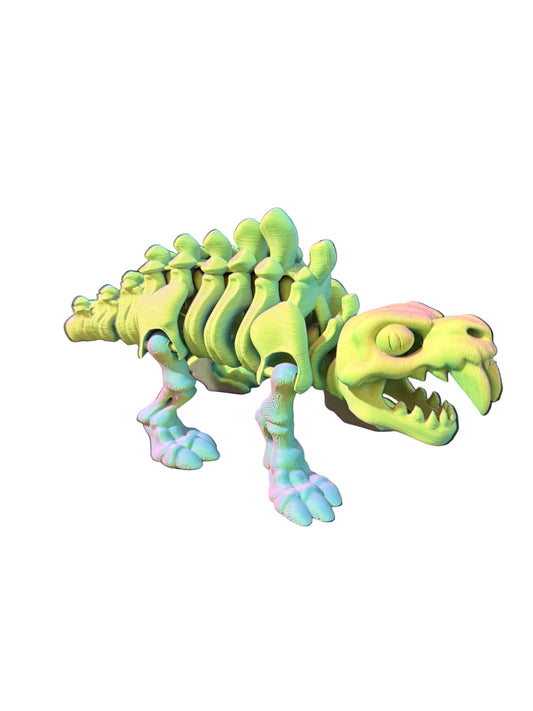 Flexi Sabeltandkat Skelet – 3D-Geprint Beweegbaar Model