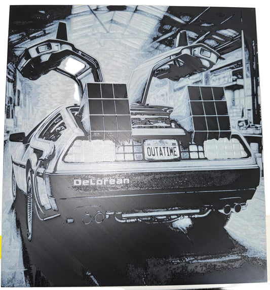 Hueforge Painting Delorean - Back to the Future