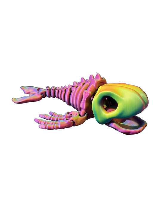Articulated Rainbow Skeleton Fish – 3D-geprint figuur