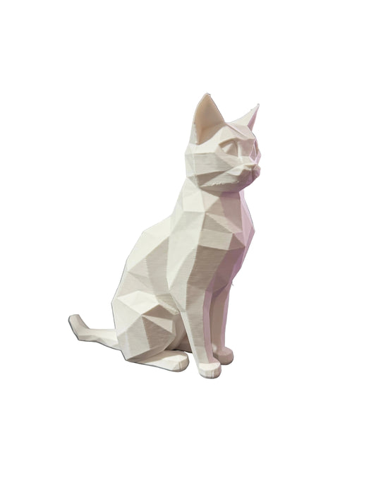 Geometrisch Kattenbeeld – Moderne 3D Decoratie