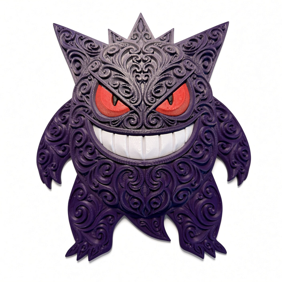 Gengar wandplaat – 3D-geprint reliëf | Wall art